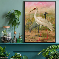 Demoiselle Crane Vintage Bird Print by Johann Friedrich Naumann