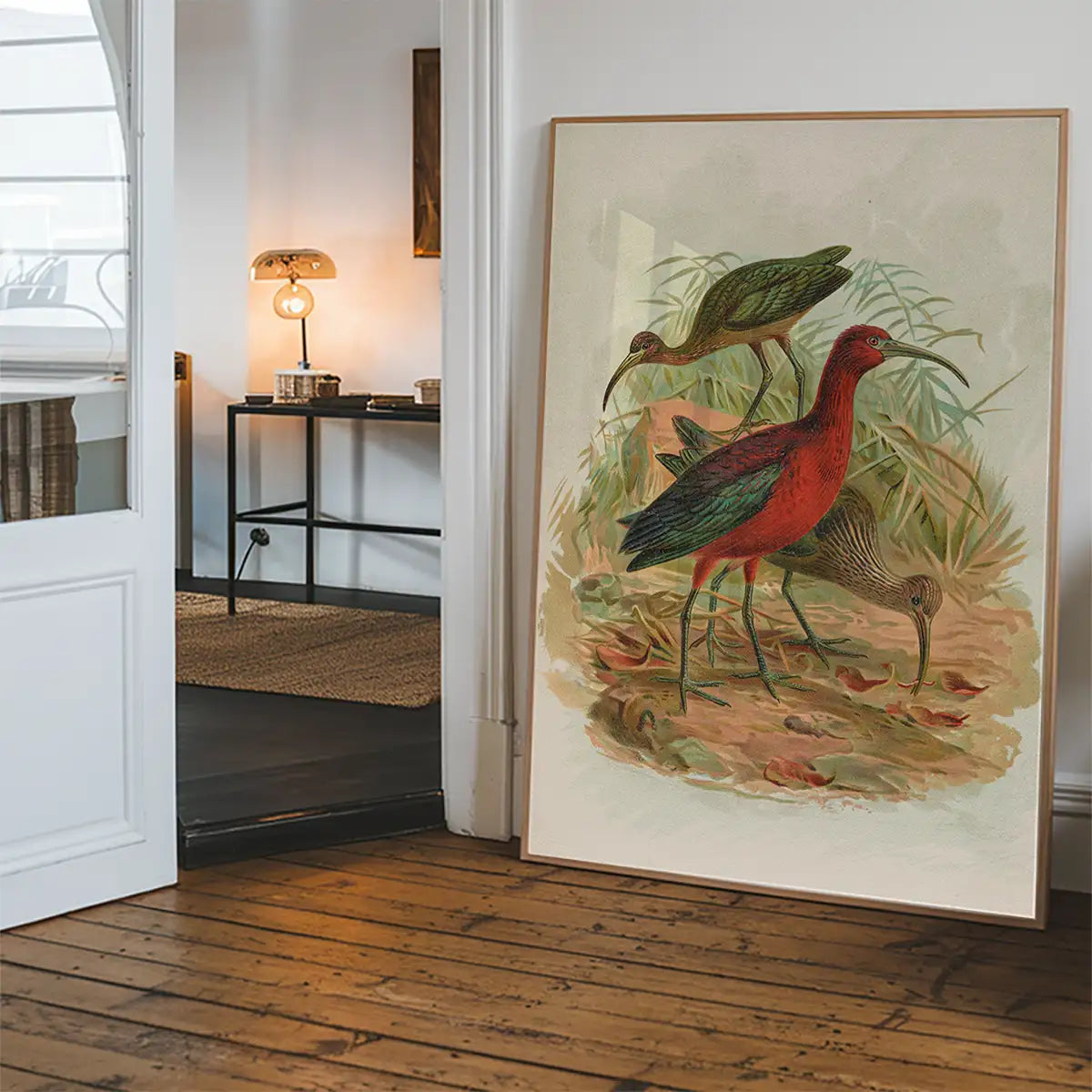 Glossy Ibis Vintage Bird Print by Johann Friedrich Naumann
