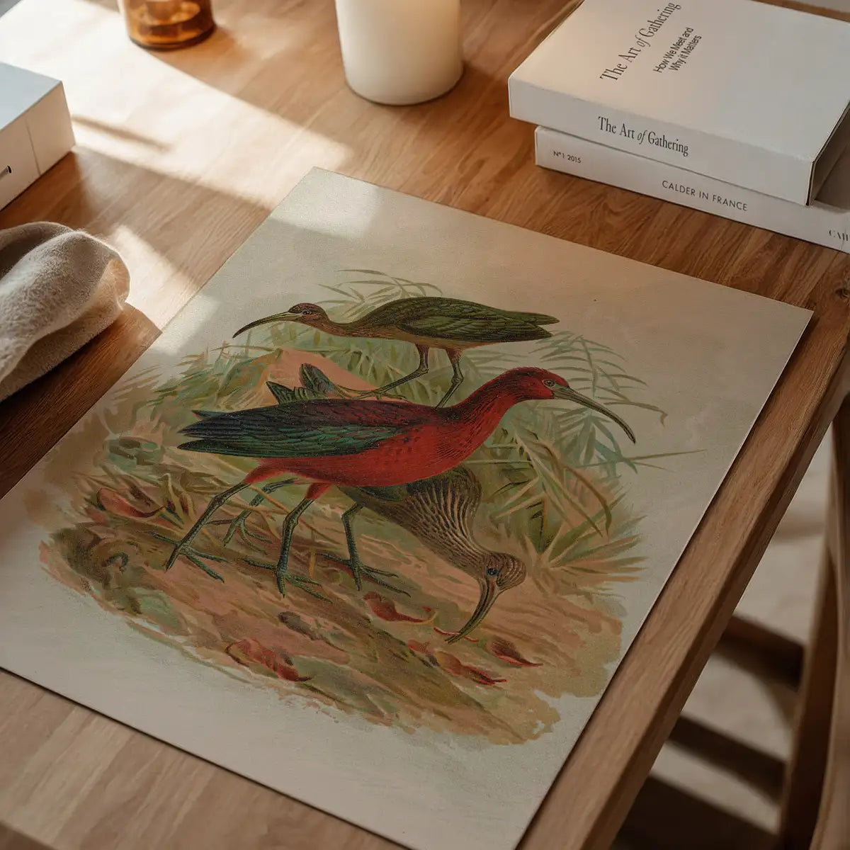 Glossy Ibis Vintage Bird Print by Johann Friedrich Naumann