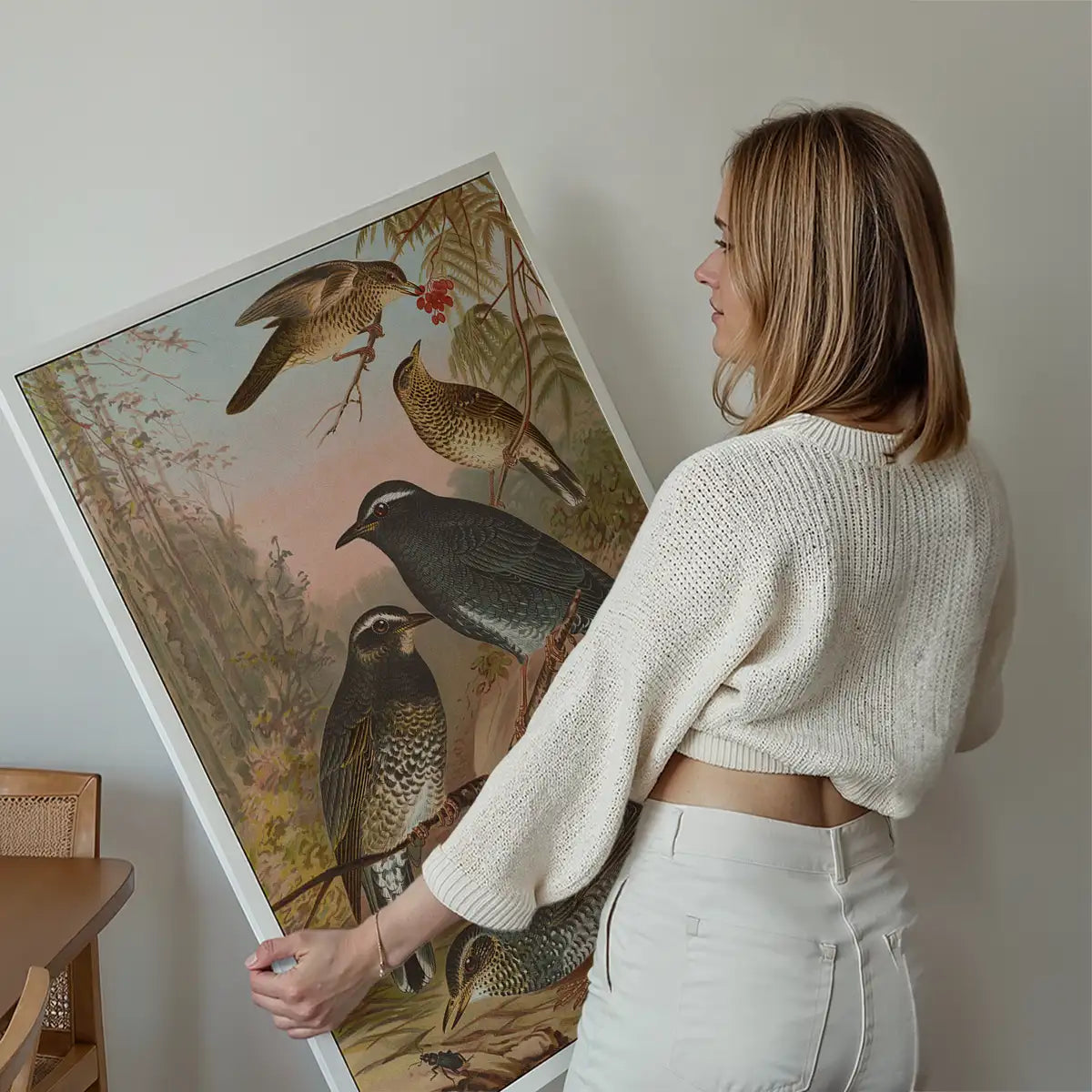 Siberian Thrush Vintage Bird Print by Johann Friedrich Naumann