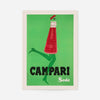 Green Vintage Campari Soda Graphic Design Alcohol Poster Print