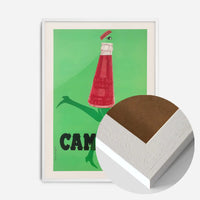 Green Vintage Campari Soda Graphic Design Alcohol Poster Print