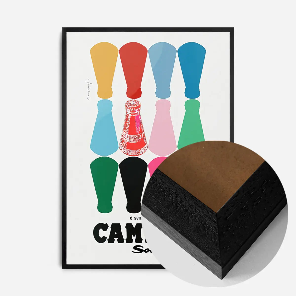 Campari Coloured Bottles Graphic Design Poster Print
