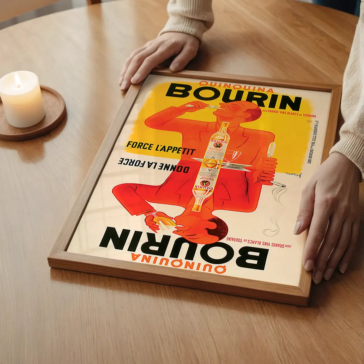 Vintage Bourin Alcohol Poster Print