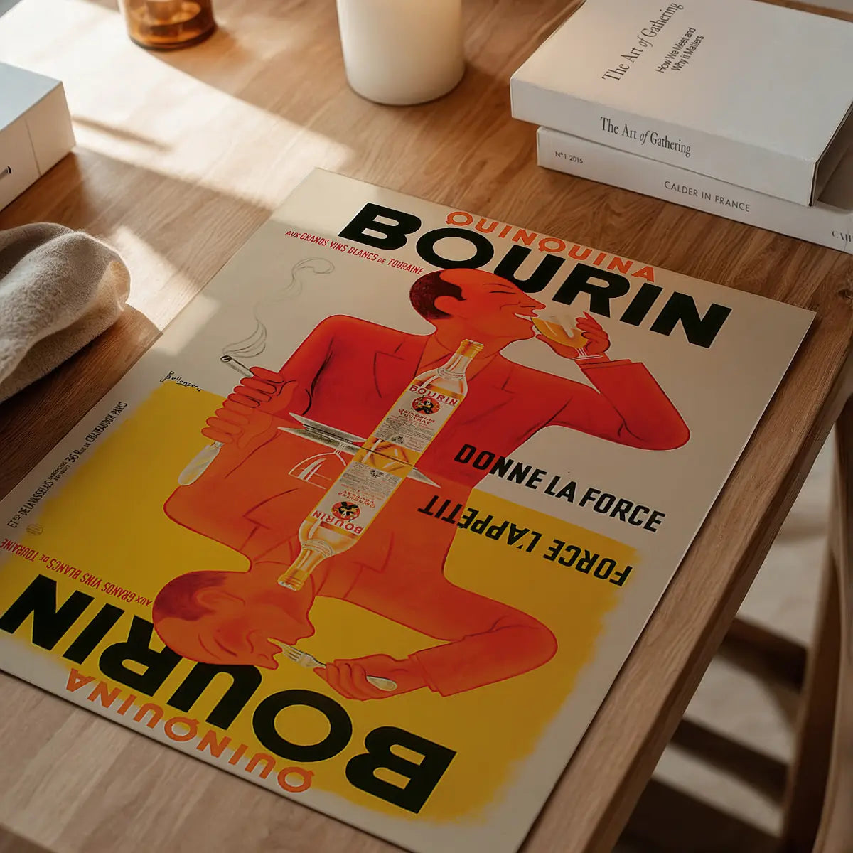 Vintage Bourin Alcohol Poster Print