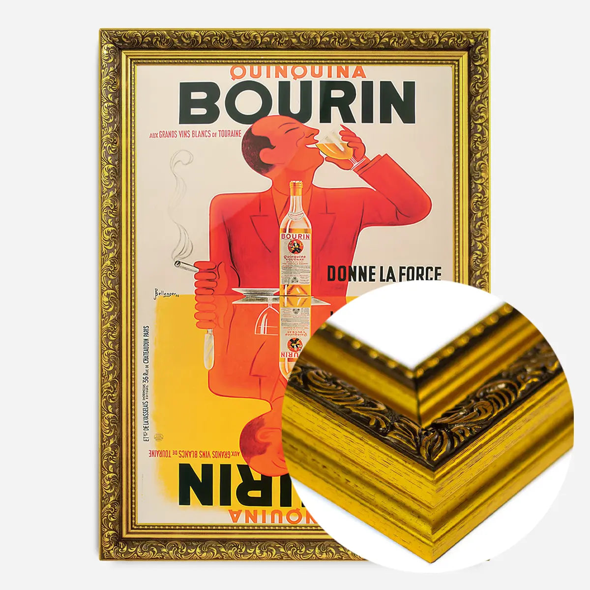 Vintage Bourin Alcohol Poster Print