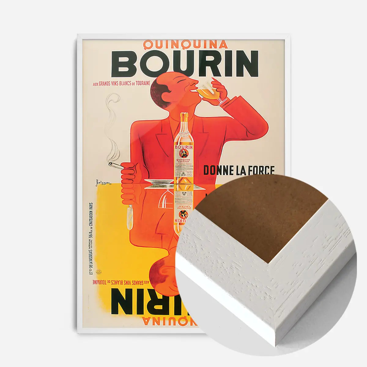 Vintage Bourin Alcohol Poster Print