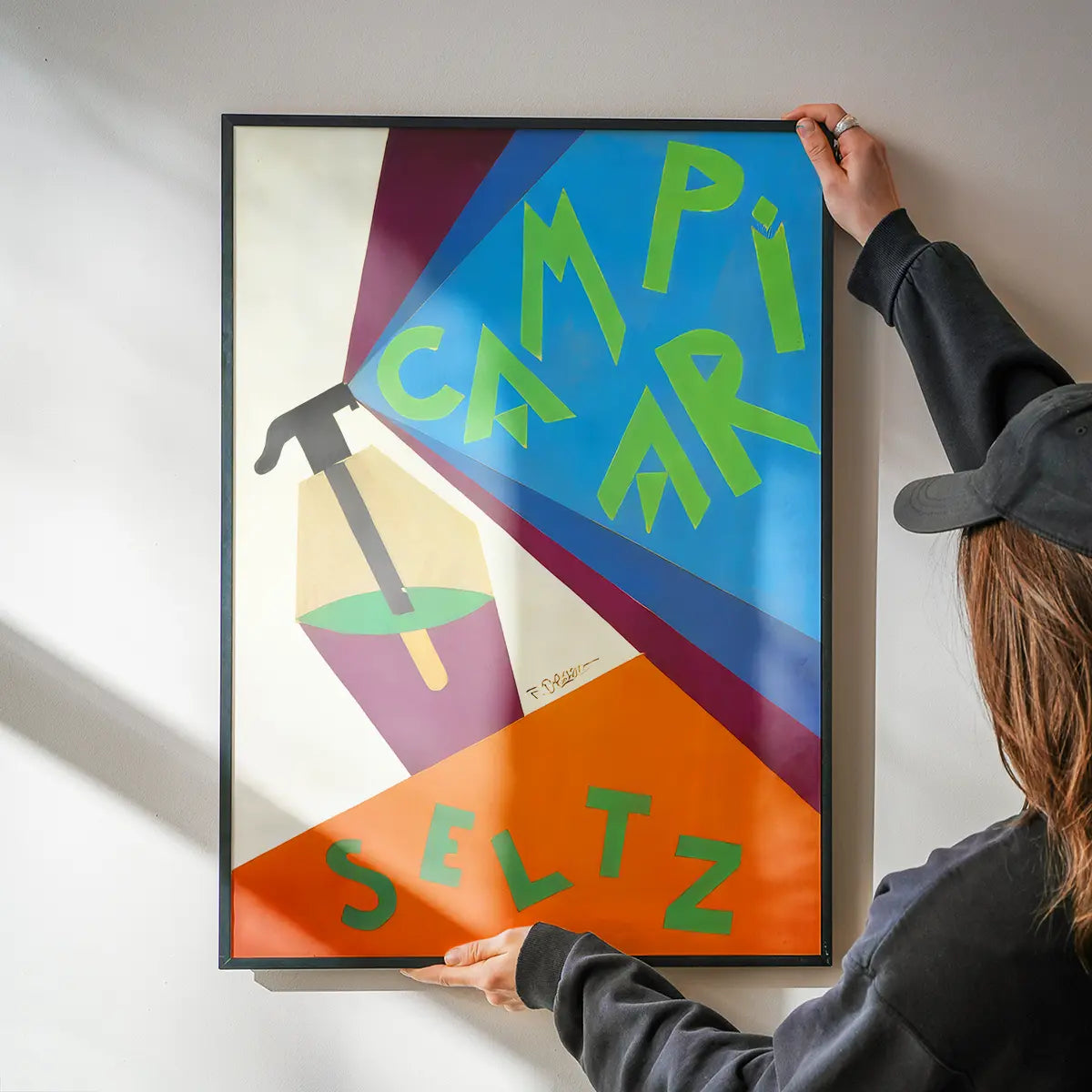 Vintage Campari Spray Abstract Style Design Poster Print