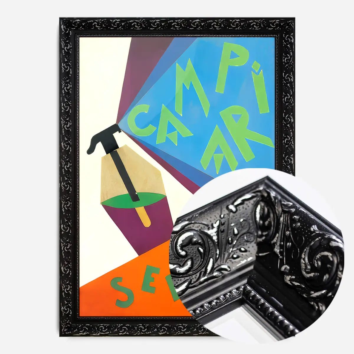 Vintage Campari Spray Abstract Style Design Poster Print