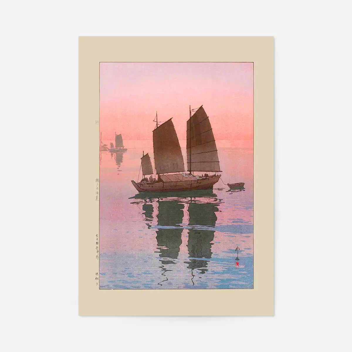 Evening Sailboats by Yoshida Hiroshi
