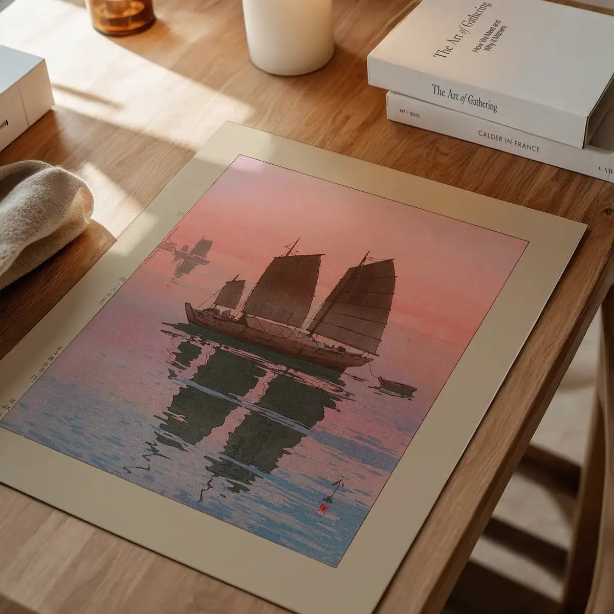 Evening Sailboats by Yoshida Hiroshi