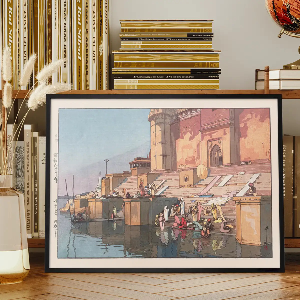 Ghat in Benaras by Yoshida Hiroshi