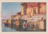 Ghat in Benaras by Yoshida Hiroshi