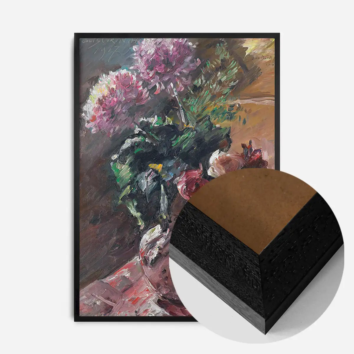 Chrysanthemums And Roses In A Pitcher by Lovis Corinth Poster Print