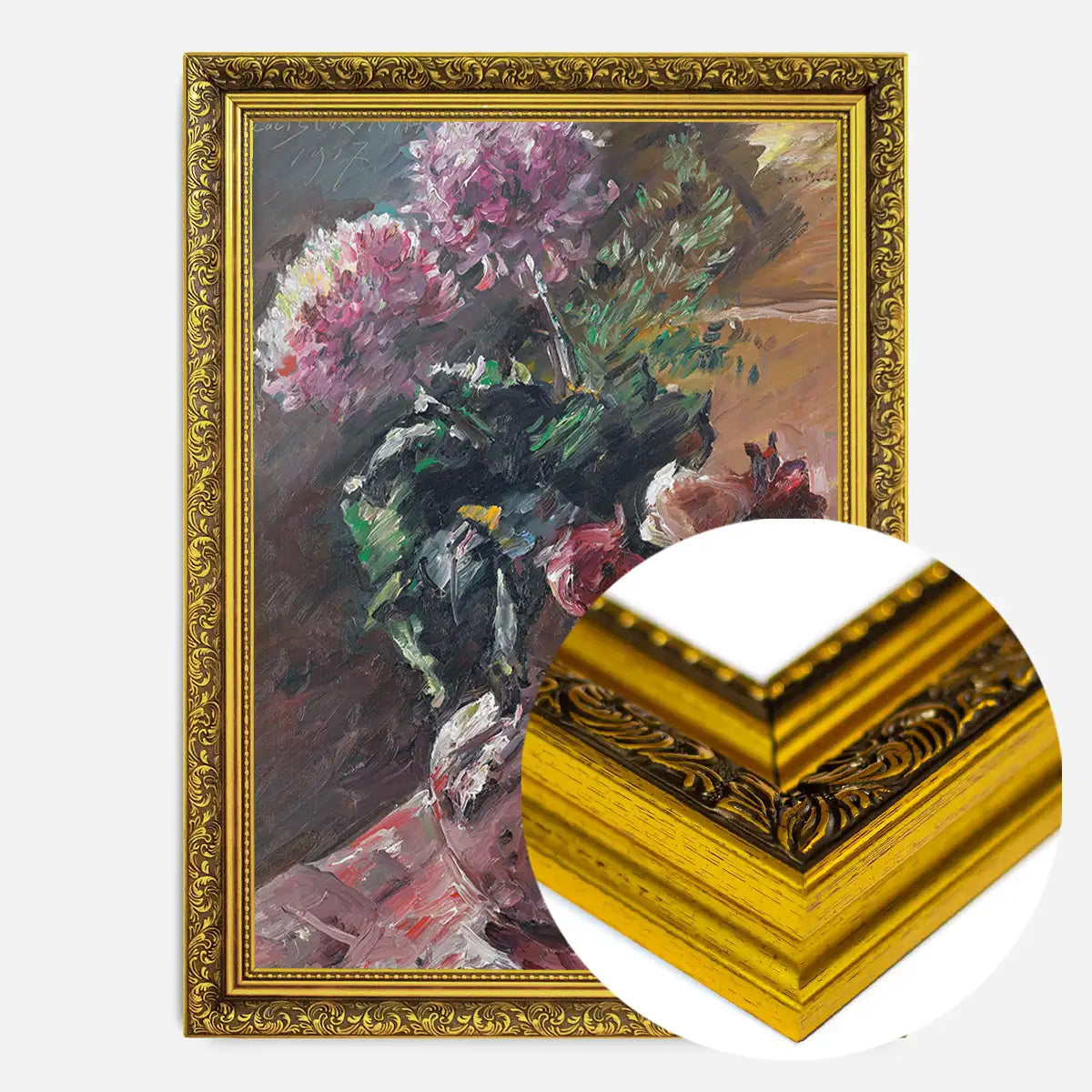 Chrysanthemums And Roses In A Pitcher by Lovis Corinth Poster Print