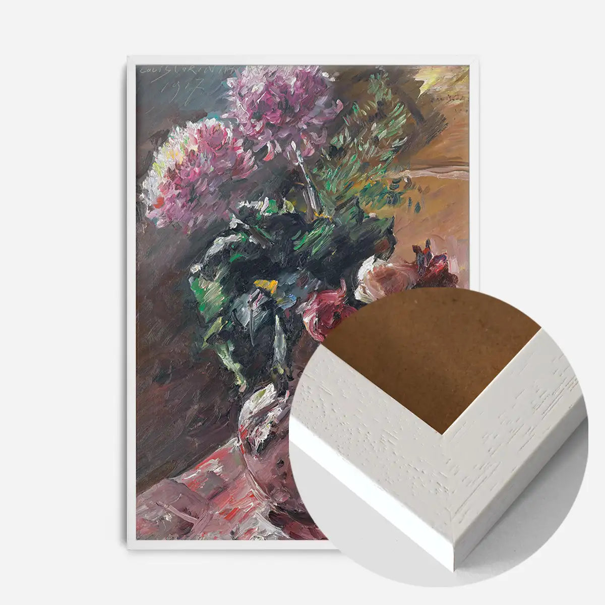 Chrysanthemums And Roses In A Pitcher by Lovis Corinth Poster Print
