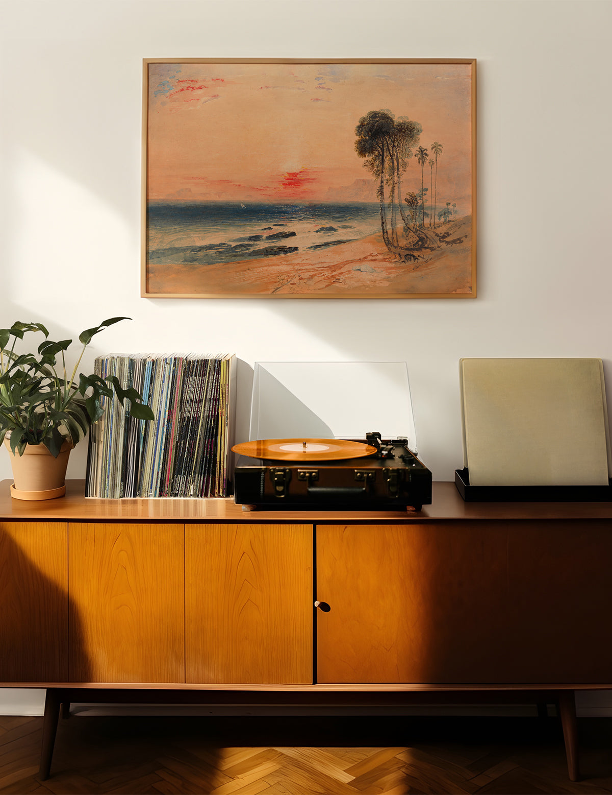 A Tropical Coast Sunset Print by John Martin