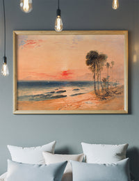 A Tropical Coast Sunset Print by John Martin