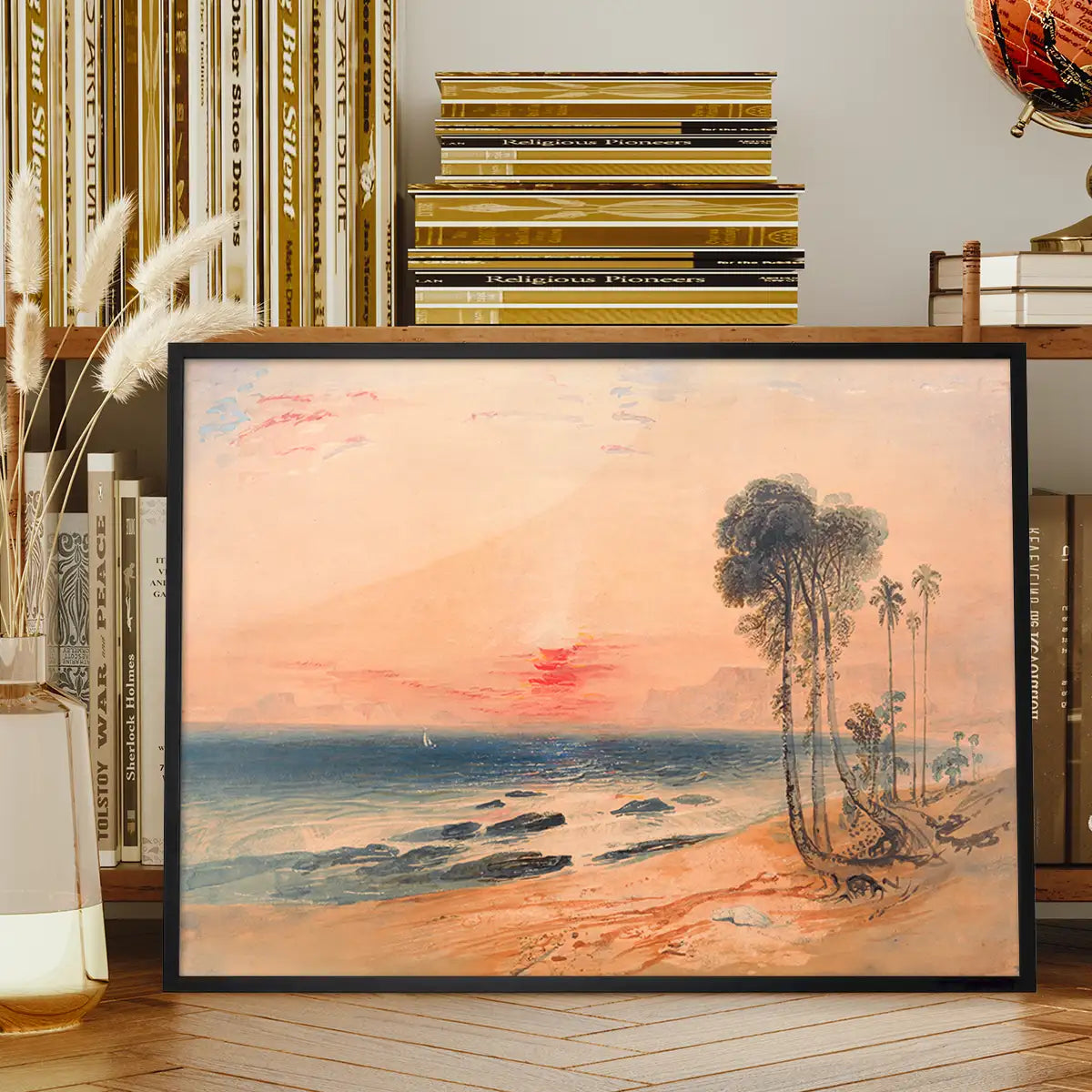 A Tropical Coast Sunset Print by John Martin