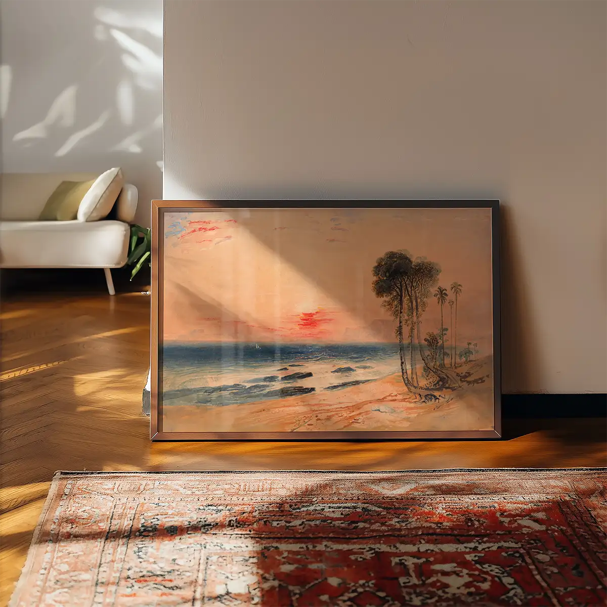 A Tropical Coast Sunset Print by John Martin