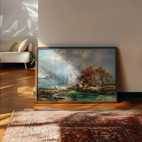A View of Lake Wolfgangsee Print by Carl Franz Emanuel Haunold