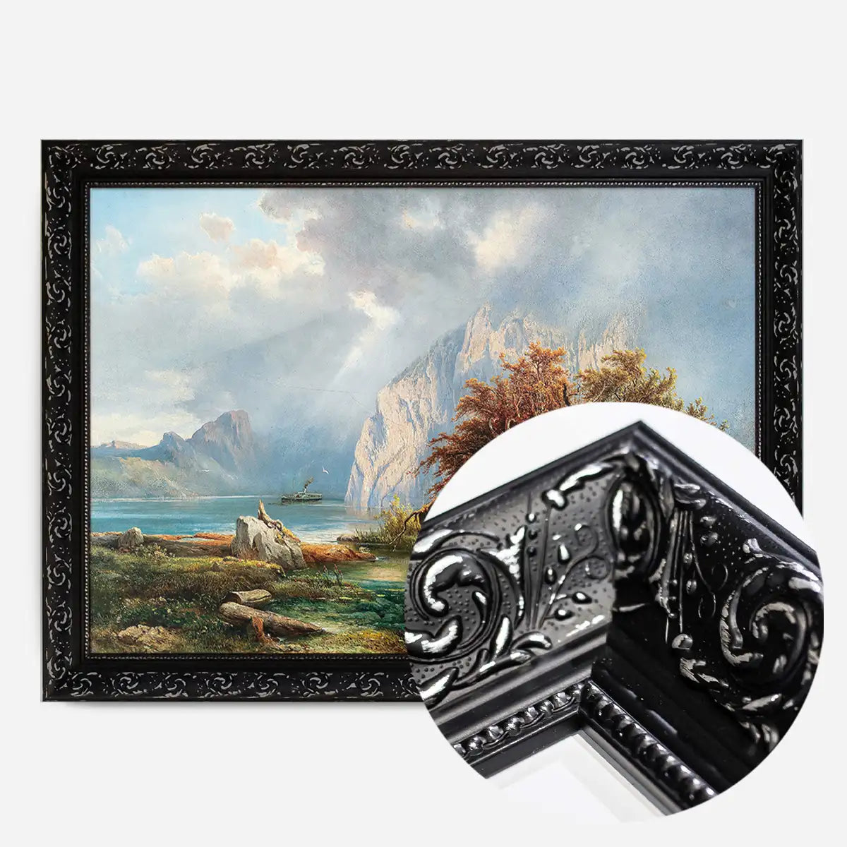 A View of Lake Wolfgangsee Print by Carl Franz Emanuel Haunold
