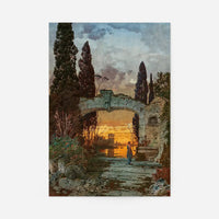 An Arcadian Landscape by Ferdinand Knab Poster Print
