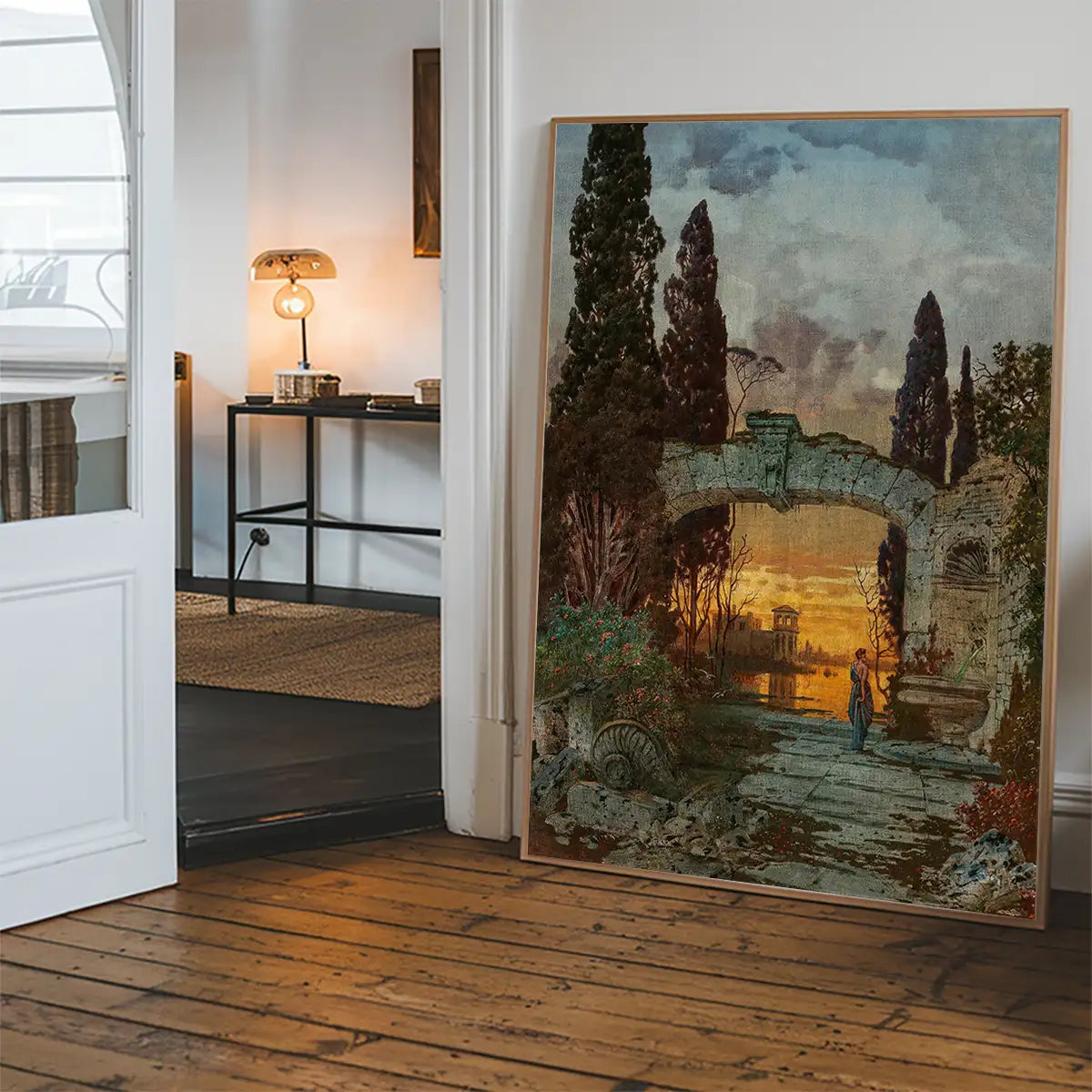 An Arcadian Landscape by Ferdinand Knab Poster Print