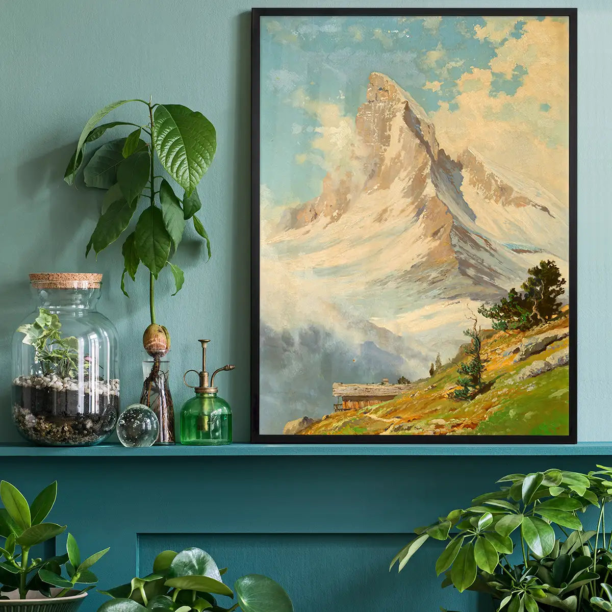 Blick auf das Matterhorn by Toni Haller Poster Print