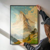Blick auf das Matterhorn by Toni Haller Poster Print
