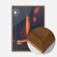 Burning Oil Well at Night Pennsylvania by James Hamilton Poster Print
