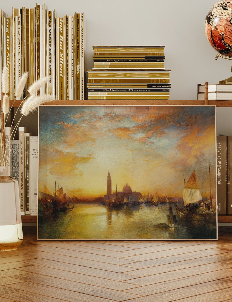 Ducal palace Sunset Print by Thomas Moran