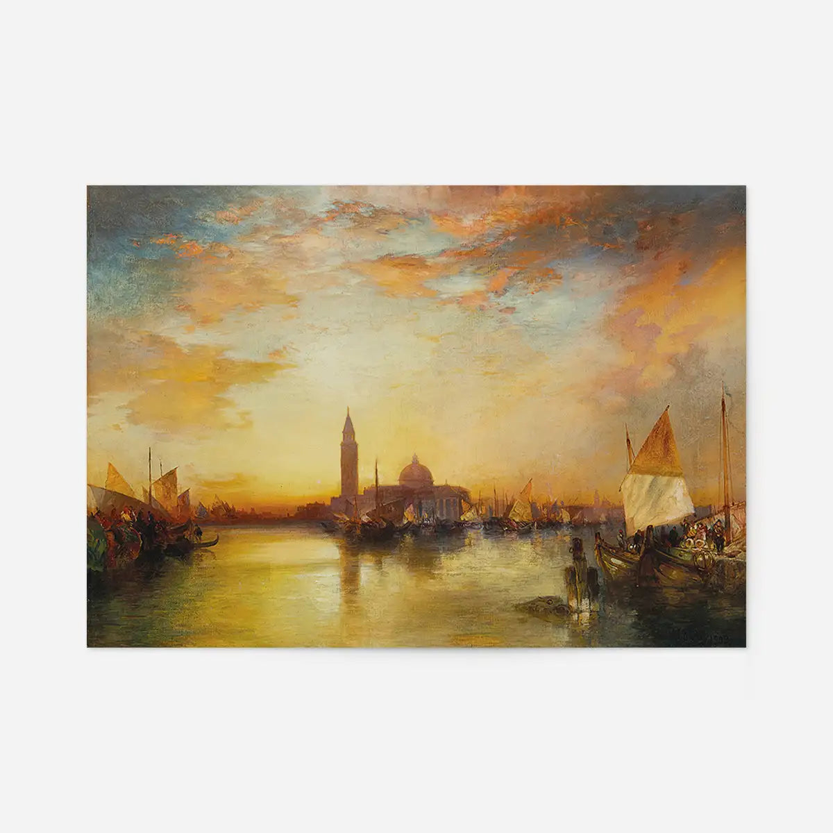 Ducal palace Sunset Print by Thomas Moran