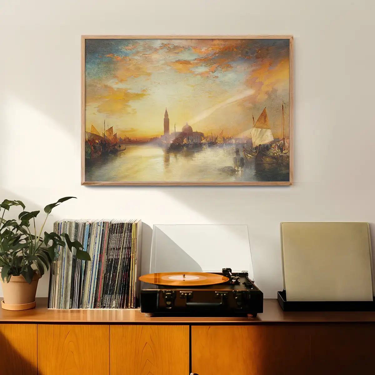 Ducal palace Sunset Print by Thomas Moran