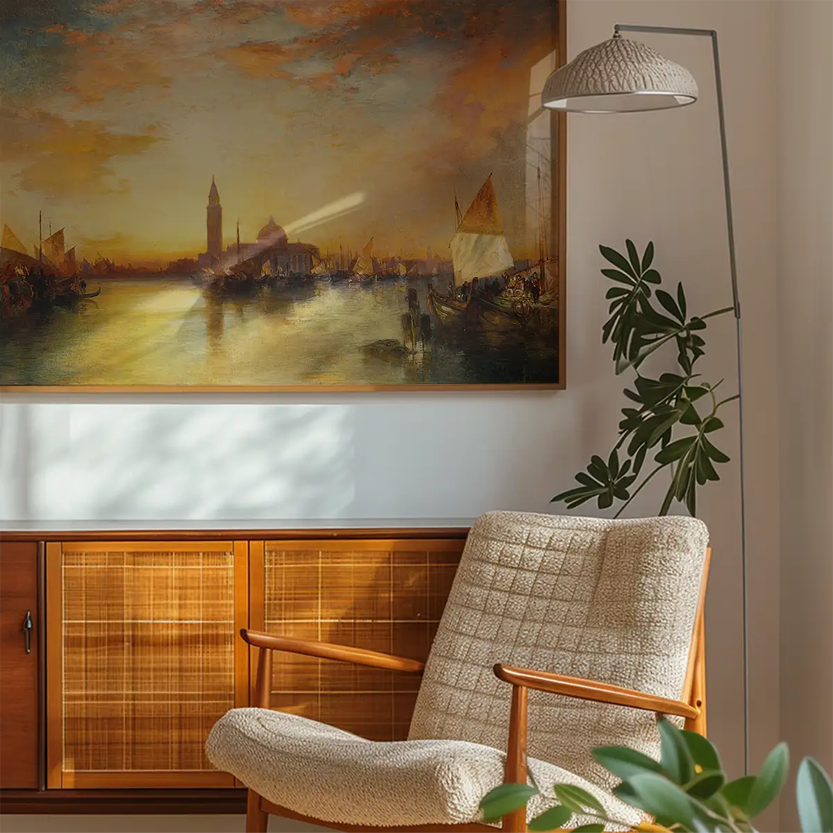 Ducal palace Sunset Print by Thomas Moran