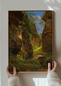 Felsentor im Uttewalder Grund by August Heinrich Poster Print