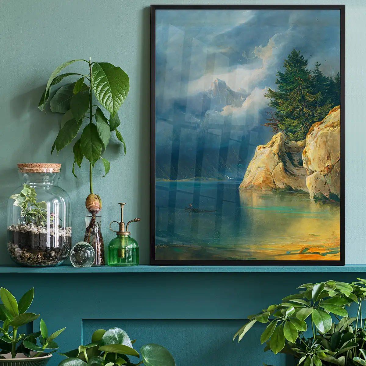 Gebirgssee (1846) by Wilhelm Steinfeld Poster Print