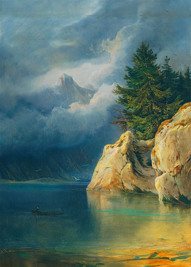 Gebirgssee (1846) by Wilhelm Steinfeld Poster Print