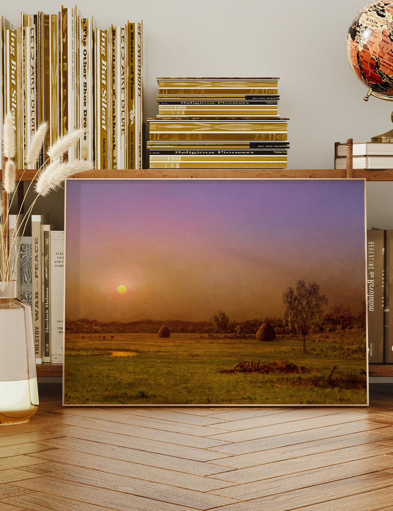 Marsh Sunset Print by Martin Johnson Heade