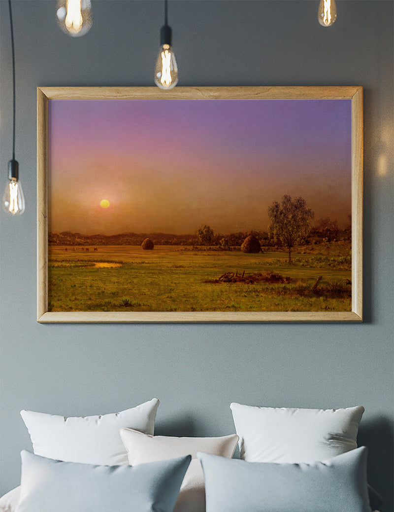 Marsh Sunset Print by Martin Johnson Heade