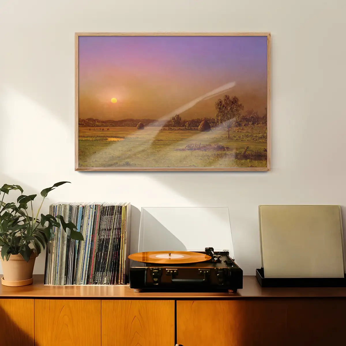 Marsh Sunset Print by Martin Johnson Heade