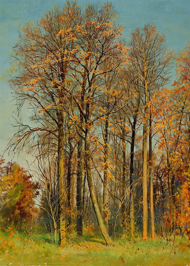 Rowan Trees In Autumn by Ivan Ivanovich Shishkin Poster Print