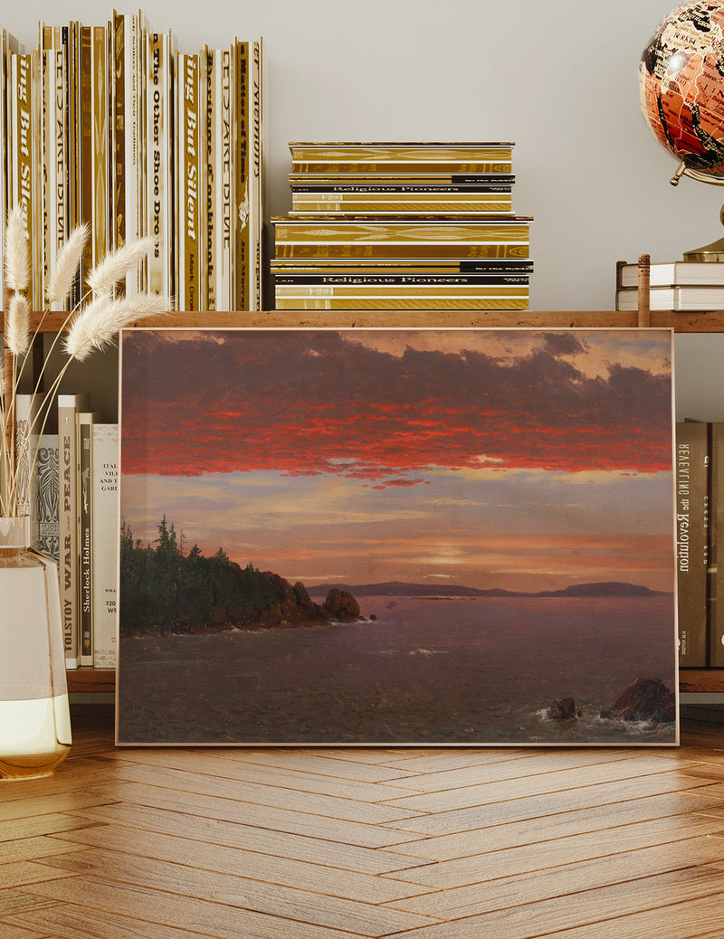 Mount Desert Sunrise Print by Frederic Edwin Church