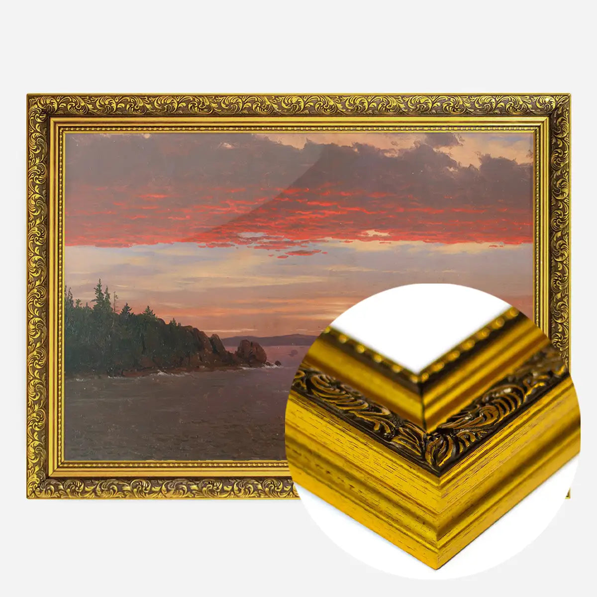 Mount Desert Sunrise Print by Frederic Edwin Church