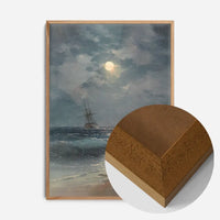 Ship by Moonlight by Ivan Konstantinovich Aivazovsky Poster Print