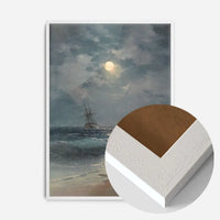 Ship by Moonlight by Ivan Konstantinovich Aivazovsky Poster Print