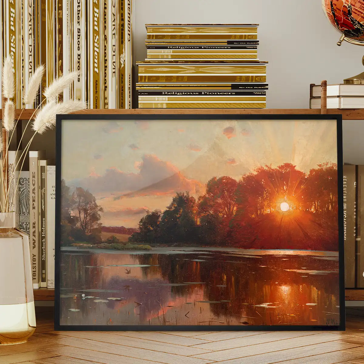 Sunset at Orholm Print by Peder Mørk Mønsted