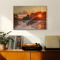 Sunset at Orholm Print by Peder Mørk Mønsted