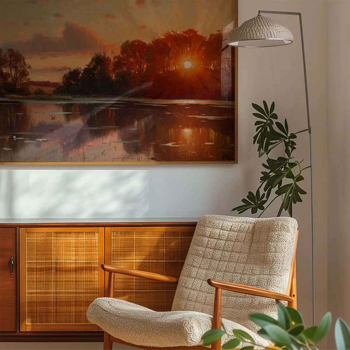 Sunset at Orholm Print by Peder Mørk Mønsted
