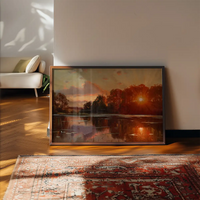 Sunset at Orholm Print by Peder Mørk Mønsted